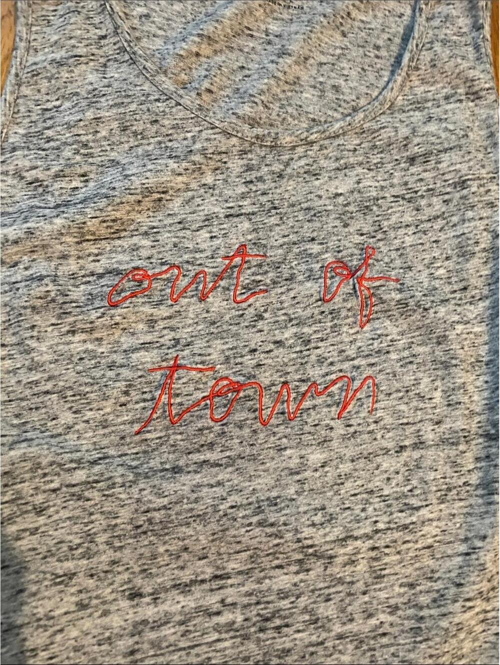 Miles by Madewell Out of Town Graphic Tank Top Heather Gray Large - Picture 4 of 6